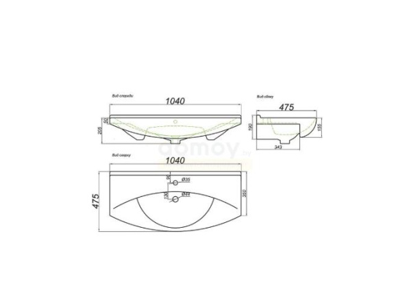 Раковина Bellezza Лагуна-105 4660018640023
